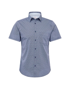 Рубашка на пуговицах классического кроя, цвет marine blue/Aqua S.oliver