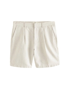 Обычные брюки со складками спереди, натуральный белый Next