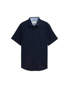 Рубашка Slim Fit на пуговицах, ночной синий Tom tailor