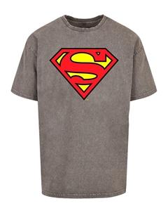 Рубашка DC Originals - Superman Shield, пятнистый серый Absolute cult