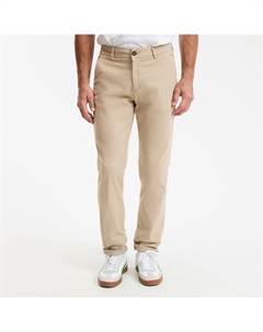 Брюки-чинос узкие бежевый La redoute collections