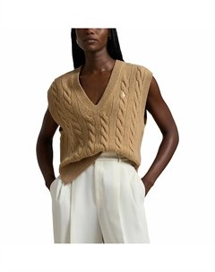 Жилет крупной вязки каштановый Polo ralph lauren