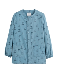 Блуза на кнопках с принтом собаки синий La redoute collections