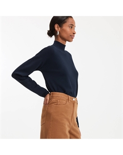 Пуловер с воротником-стойкой синий La redoute collections