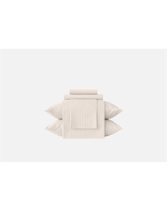 Комплект постельного белья Stripe, Antique White, наволочки 50х70,двуспальный 2-спальный мл Verossa