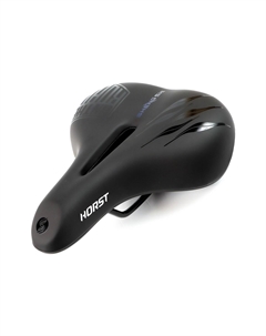 Седло велосипедное, комфорт 250х205мм с вентил., эластомер. черное, 00-170050 Хорст