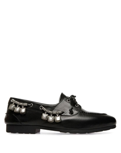 Мокасины с перьями, черный Bally