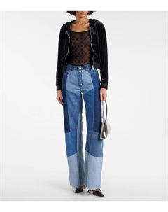 Сетчатое боди moonogram, черный Marine serre