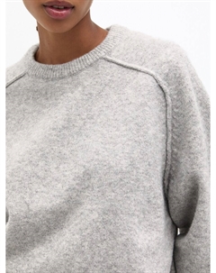 Свитер, пятнистый серый Pull & bear