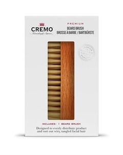 Щетка для бороды премиум-класса для мужчин, ручка из 100% натурального дерева сизаля для придания формы и укладки волос на лице Cremo