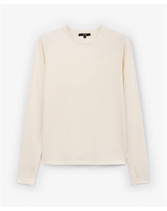 Лонгслив полуприлегающего силуэта молочный Glvr