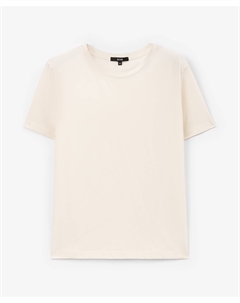 Футболка с коротким рукавом прямой свободной формы молочная Glvr