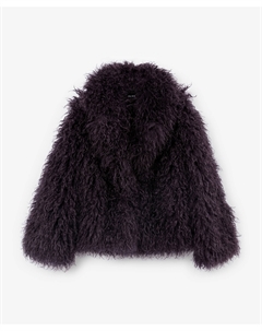 Полушубок из искусственного меха фиолетовый Glvr