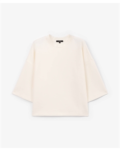 Блузка оверсайз из интерлока молочная Glvr