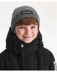 Шапка вязаная для мальчика серая Gulliver