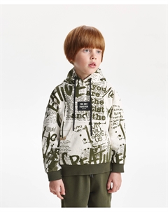 Худи для мальчика серое с принтом Gulliver