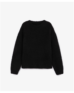 Джемпер вязаный оверсайз из буклированной пряжи черный Glvr