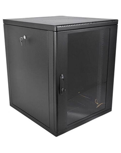 Шкаф коммутационный ЦМО ШРН-М-12.500-9005 настенный, стеклянная передняя дверь, 12U, 600x610x520 мм Цмо