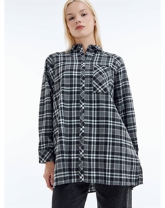 Рубашка клетчатая оверсайз удлиненная Твое