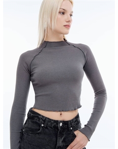 Лонгслив в рубчик с внешними швами Твое