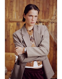 Пиджак в клетку с накладными карманами Befree