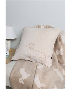 Наволочка декоративная флисовая с принтом We love Dogs Cawo