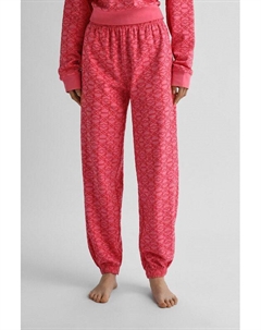 Брюки домашние на эластичном поясе с принтом Hugo