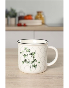 Кружка фарфоровая с принтом Herbarium Лапчатка Anna lafarg