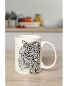 Кружка фарфоровая с принтом Wild Леопард Anna lafarg