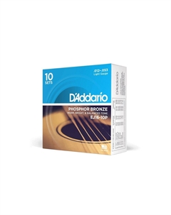 Струны для акустических гитар, металлические D'ADDARIO EJ16-10P Light D`addario