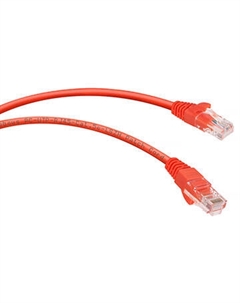 Патч-корд UTP кат.5e, 0.5 м, RJ45-RJ45, красный, CU, LSZH, (PC-UTP-RJ45-Cat.5e-0.5m-RD-LSZH) Cabeus