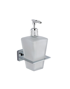 Дозатор для мыла Fora Style с держателем стекло матовый/металл хром (ST021)