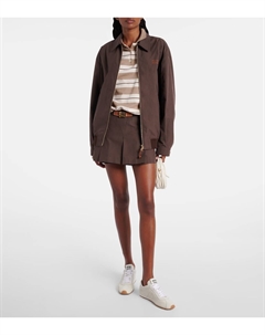 Замшевые кроссовки Plume, белый Miu miu