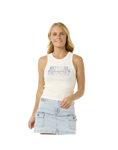 Футболка без рукавов Luna Ribbed, белый Rip curl