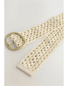 Плетеный пояс WIDE, бежевый Next