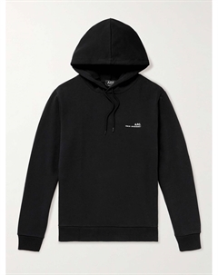 Худи из хлопкового джерси с логотипом, черный A.p.c.