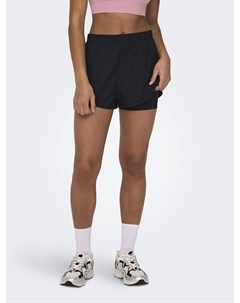 Шорты для бега светоотражающие 2 в 1 Alice черный Only play