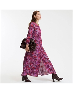 Платье длинное из набивной ткани в цветочный рисунок Signature SUZIE розовый La redoute collections