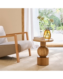 Стол журнальный из массива дуба Stigido бежевый Laredoute