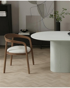 Стол обеденный из массива березы на 45 персон белый So'home