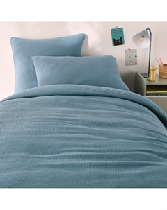 Детский пододеяльник газстиранный хлопок Kumco синий La redoute interieurs