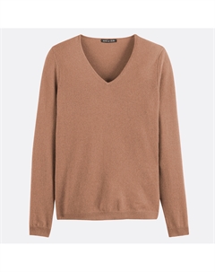 Пуловер из тонкого трикотажа 100 кашемир каштановый Anne weyburn