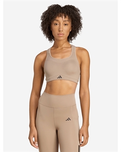 Топ бра спортивный, Коричневый Adidas