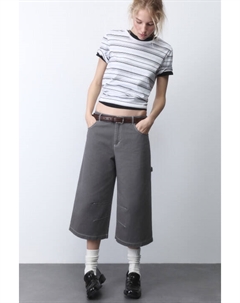 Брюки-кюлоты хлопковые с низкой посадкой Befree