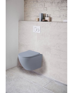 Унитаз подвесной Globo VT1-14SMO безободковый, ультратонкое soft-close сиденье, синий Vincea