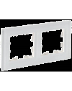 Рамка IEK BRITE РУ-2-2-Бр, горизонтальная и вертикальная, 2-поста, белый (BR-M22-G-31-K01) Iek