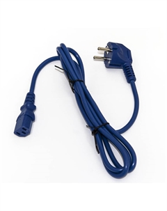 Кабель питания Schuko (Euro)(M)-IEC-320-C13, 10A, 220В, 3 м, синий (PWC-IEC13-SHM-3.0-BL) Hyperline