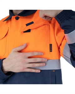 Костюм мужской сигнальный Брайт 52-54 рост 170-176 см оранжевый Гк спецобъединение