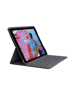 Клавиатура-чехол Logitech Slim Folio для iPad 10.2'', английская раскладка, серый