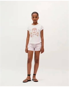 Детский хлопковый шорты с принтом, фиолетовый Scalpers